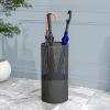 Metal Mesh Umbrella Stand with Hooks - Round Hollow Out Storage Rack for Canes Walking Sticks, Patio Home Front Door Organizer view 4