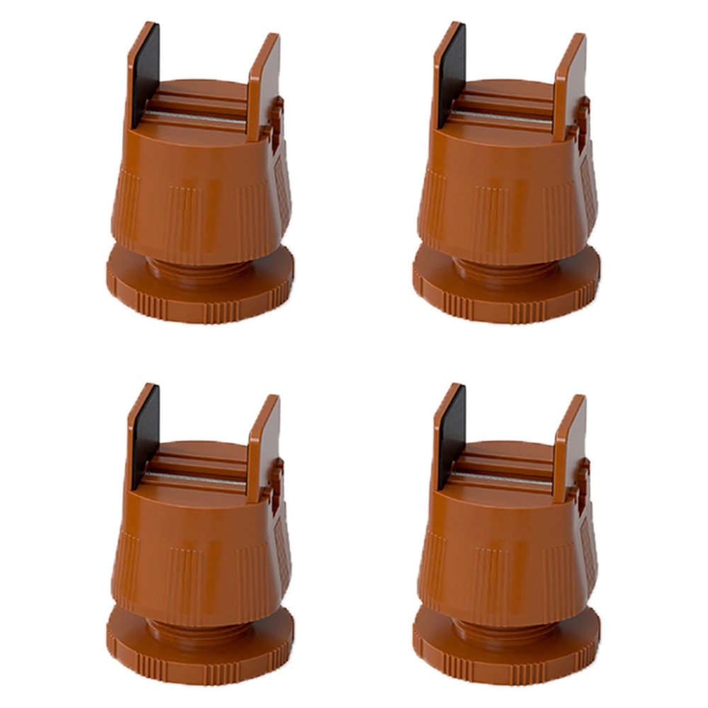 VGGBNG Furniture risers ABS Furniture Legs 4 Pcs Table Risers Adjustable Sofa Raisers Adds 6-8cm Height Bed Support Feet, for Stools Bed Couch Desk(Brown)
