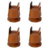 VGGBNG Furniture risers ABS Furniture Legs 4 Pcs Table Risers Adjustable Sofa Raisers Adds 6-8cm Height Bed Support Feet, for Stools Bed Couch Desk(Brown) view 1