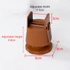 VGGBNG Furniture risers ABS Furniture Legs 4 Pcs Table Risers Adjustable Sofa Raisers Adds 6-8cm Height Bed Support Feet, for Stools Bed Couch Desk(Brown) view 2