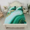 EDGZKO Sheet Set Green Marble: Full Size Emerald Green Bed Sheets for Teen Girls Adults Abstract Turquoise Gold Marbling 4PC Bedding Sets 1 Fitted Sheet & 1 Flat Sheet & 2 Pillowcases view 2