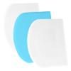 SURDOCA Dough Scraper Bench Scraper - 3P 13x7.9" Plastic Flexible Bowl Scraper, Sharp Edge & Angles Cake Scraper. Non-Slip Bakeware Decorating Tools Sculpting & Modeling Tools - White+Blue+White view 1