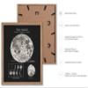 Poster Master 3-Piece Moon Wall Art Set - Lunar Home Decor, Astrological Room Decoration Poster, Black & White Moon Design, Gift for Planetary Astrology Fans, 16x20 Beige Framed view 2
