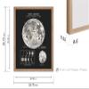 Poster Master 3-Piece Moon Wall Art Set - Lunar Home Decor, Astrological Room Decoration Poster, Black & White Moon Design, Gift for Planetary Astrology Fans, 16x20 Beige Framed view 3