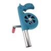 BBQ Fan, Fire Blower Increasing Fire Power, Hand Crank with Detachable for Camping (BLUE) view 4