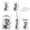 6 Piece Bathroom Accessories Set Dragon Bamboo Blossoms Trash can Toilet Brush Holder Toothbrush Holder Toothbrush Cup Soap Dispenser Soap Dish for Home view 3