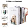 Non-Slip Sea Otterprinted Bookends,Book Stand for CDs,Muso Wood Book Ends for Shelves,Bookends 1 Pair, Book Ends for Heavy Books, Book Shelf Holder for Home Office view 3
