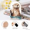 Non-Slip Sea Otterprinted Bookends,Book Stand for CDs,Muso Wood Book Ends for Shelves,Bookends 1 Pair, Book Ends for Heavy Books, Book Shelf Holder for Home Office view 4