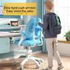 balurukt 2025 Upgraded Children Desk Chair,Height Depth Adjustable Kids Computer Chair with 360 Degree Wheels for Boys Girls Teens Students,Cute Study Chair for Home School Library Office Blue view 3