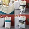 3-Tier Plastic Breathable Laundry Basket, Portable Rolling Laundry Baskets, with Drawer, Remoable Laundry Basket Storage Bucket, for Kitchen Bedroom Bedroom Bathroom (Gray White Large) view 2