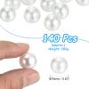 MECCANIXITY 140pcs 16mm White Pearl Beads ABS Faux Pearls Vase Fillers 300g Ornament Filler for Crafts Centerpieces Jewelry Making Aquarium Decoration view 2