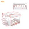 Duxelifin Wood Full Size Bunk Bed with Storage Stairway,Full Over Full Bunk Beds with Bedside Table and 3 Drawers, Bunk Bed with Converted into Daybed,No Box Springs Needed,White view 4
