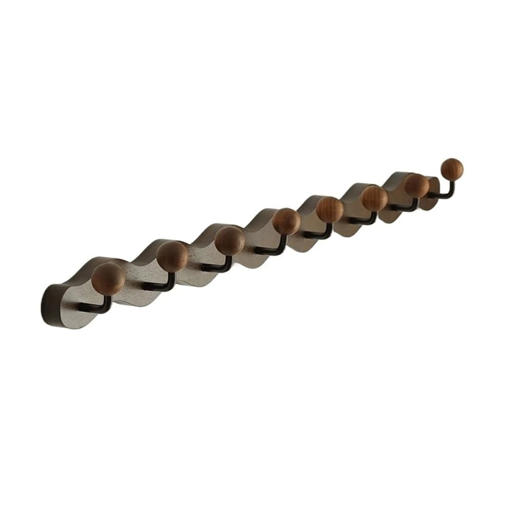 Wall Mounted Cloak Rack Solid Wood Entrance Door Hanging Clothes Hook Entrance Foyer Hanging Clothes Rack Wall Hanging Creative Clothes Hat Hook No Drilling Required Modern Coat Rack Bracket(Large)