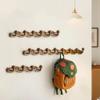 Wall Mounted Cloak Rack Solid Wood Entrance Door Hanging Clothes Hook Entrance Foyer Hanging Clothes Rack Wall Hanging Creative Clothes Hat Hook No Drilling Required Modern Coat Rack Bracket(Large) view 3