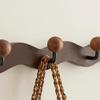 Wall Mounted Cloak Rack Solid Wood Entrance Door Hanging Clothes Hook Entrance Foyer Hanging Clothes Rack Wall Hanging Creative Clothes Hat Hook No Drilling Required Modern Coat Rack Bracket(Large) view 4