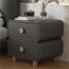 Bedside Table with Drawers Nightstand Wooden Narrow Nightstands Cream Style Sofa Side Table End Table for Living Room Night Stands for Bedroom(Gray,50cm*40cm*50cm) view 1