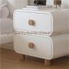 Bedside Table with Drawers Nightstand Wooden Narrow Nightstands Cream Style Sofa Side Table End Table for Living Room Night Stands for Bedroom(Gray,50cm*40cm*50cm) view 4