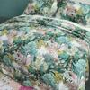 3 Piece Boho Floral Cotton Quilted Bedspread Quilt Set Queen Size Lightweight Coverlet Comforter 1 Quilt and 2 Pillow Shams (Yellow,Queen),Bed view 1