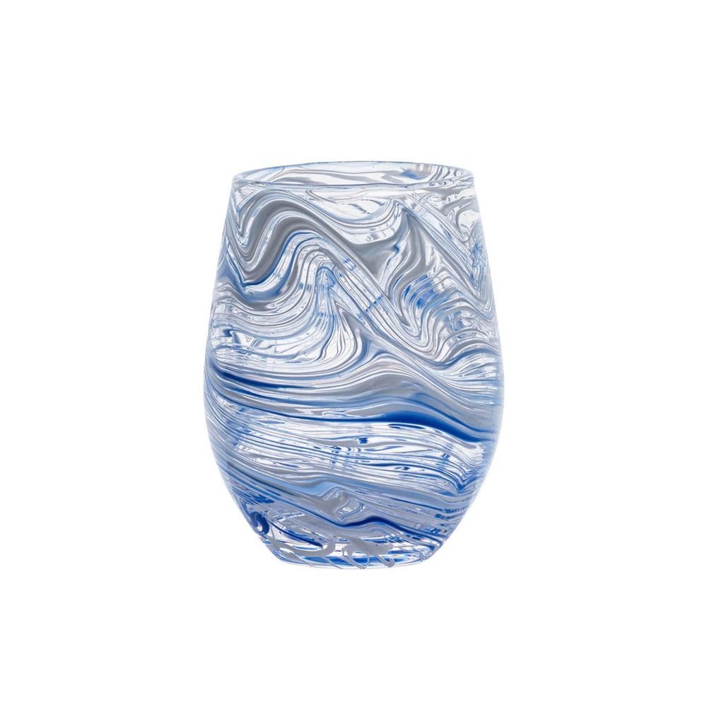 Juliska Puro Marbled Stemless Wine Glass