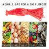 CLENEA 100PCS Reusable Produce Mesh Bags Fruits Mesh Produce Bags(Red,45CM) view 3
