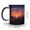 QMNRTK Sunset Apartments Coffee Mug, Funny Mugs Magic Large Capacity Ceramic Cup Novelty Gift Mugs for Coffee, Tea And Hot Drinks view 2