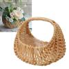 Kuuleyn Flower Basket Rattan Flower Basket Woven Flower Hand Basket Rattan Woven Handheld Flower Arrangement Basket view 3