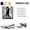 vinwipe Couple Love Metal Wall Art, Couple Kissing Metal Wall Decor, Romantic Wall Art, Love Wall Decor, Wedding sculpture, Living Room Bathroom Wall Hanging (Black, 19"x15"/47x39cm) view 4