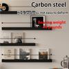AKIQKPX Iron Magazine Rack Wall Mounted Set of 2, Black Floating Shelves for Wall, Hanging Bookshelf, Bathroom Magazine Holder, Display Rack for Wall, Home Decor Literature Organizer(80cm-31.5in) view 3