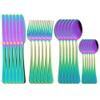 SEELLODGE Silverware Flatware Cutlery Set, 24pcs Pink Gold Stainless Steel Cutlery Cutlery Set Household Cutlery Set(Rainbow) view 1