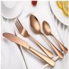 SEELLODGE Silverware Flatware Cutlery Set, 24pcs Pink Gold Stainless Steel Cutlery Cutlery Set Household Cutlery Set(Rainbow) view 2