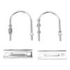 Double Antenna Mast Clamp Kit Iron V Jaw Block with U Bolts, Antenna Pipe Clamp Jaw Blocks with U Bolts, Mast Mount Bracket Kit for Outdoor Antenna (Type 1) view 1