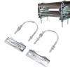 Double Antenna Mast Clamp Kit Iron V Jaw Block with U Bolts, Antenna Pipe Clamp Jaw Blocks with U Bolts, Mast Mount Bracket Kit for Outdoor Antenna (Type 1) view 4