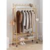 LICONG-2020 Floor-Standing Coat Rack Floor Clothes Hanger Bedroom Underwear Hat Rack Storage Rack Simple Multifunctional Storage Clothes Hanger Coat Rack, Floor-Standing view 2