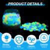 PATIKIL Glowing Stones, 100 Pcs Glow in the Dark Rocks for Indoor Outdoor Fish Tank Decorations Garden Yard Landscaping Gifts for Friends, Orange Yellow view 3