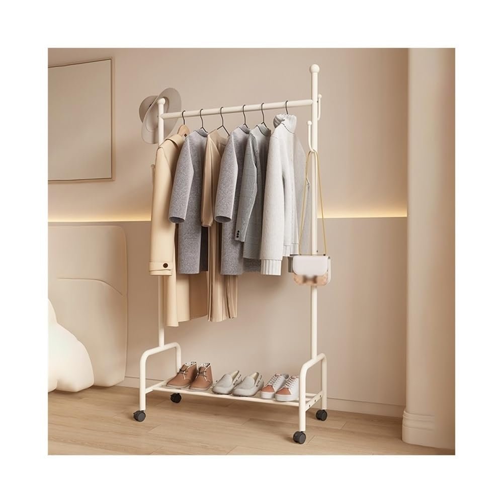 ZHFytsh-0668 Coat Racks Floor-standing Clothes Hanger for Bedroom Bedside Clothes At Night Household Simple Vertical Mobile Coat Rack Coat Rack Stand(XL)