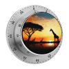 Kitchen Timer Magnetic Stainless Steel Countdown Timer Mechanical Timer Clock with Alarm for Home Baking Cooking Oven Giraffe Sunset view 1