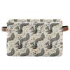 ALAZA Funny Squirrel Leaves Large Storage Baskets for Organizing Foldable Storage Bins for Shelves Home with Handles 2 Pack view 1