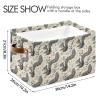 ALAZA Funny Squirrel Leaves Large Storage Baskets for Organizing Foldable Storage Bins for Shelves Home with Handles 2 Pack view 3