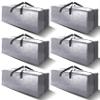 6 Pack Heavy Duty Extra Large Moving Bags W/Backpack Straps - Strong Handles & Zippers, Storage Totes For Space Saving, Fold Flat, Alternative to Box and Bin (40 gal, Silver) view 1