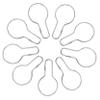 Luxshiny 20 Pcs Shower Curtain Hooks Gourd Shaped Rustproof Metal Wide Shower Curtain Hooks Chrome No Rust for Bathroom Living Room view 1