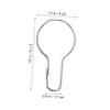 Luxshiny 20 Pcs Shower Curtain Hooks Gourd Shaped Rustproof Metal Wide Shower Curtain Hooks Chrome No Rust for Bathroom Living Room view 2