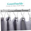 Luxshiny 20 Pcs Shower Curtain Hooks Gourd Shaped Rustproof Metal Wide Shower Curtain Hooks Chrome No Rust for Bathroom Living Room view 3