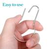 Luxshiny 20 Pcs Shower Curtain Hooks Gourd Shaped Rustproof Metal Wide Shower Curtain Hooks Chrome No Rust for Bathroom Living Room view 4