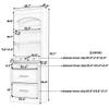 83.7inch High Kitchen Pantry, Wood Freestanding Tall Kitchen Hutch with 5 Storage Drawers and Adjustable Shelf, Display Cupboard Cabinet with Faux Marble Top for Dining Room, Set of 2 (2, Gray-TA1) view 2