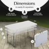 4 Feet Foldable Table Adjustable Height with Built in Handle, Steel Legs | 4FT Heavy Duty Portable | Perfect for Party Dining Wedding Events Picnic Indoor Outdoor Camping Utility Folding - 4 Foot view 3