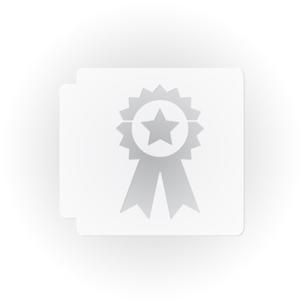 Award Ribbon with Star 783-D370 Stencil (2 inch)