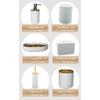 Hja Boutiques US Toiletrie Bathroom Accessories Set 6 Pieces Plastic Bathroom Set with Lotion Bottles,Toothbrush Holder,Toothbrush Cup,Soap Dish Bathroom Wash Set Bathroom Accessories view 2