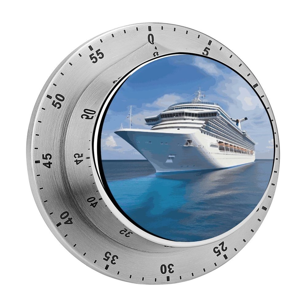 Kitchen Timer Magnetic Stainless Steel Countdown Timer Mechanical Timer Clock with Alarm for Home Baking Cooking Oven Cruise Ship