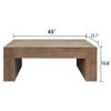 50" Black Coffee Table Living Room Wood Table, Versatile Wood Coffee Tables,Modern Nature Coffee Tables, Nature(49.41" L x 23.82" W x 18.9" H) view 2
