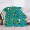 60"x50" Large Soft Cozy Flannel Blanket Cute Cactus and Skull of Bull Full-Sided Print, Lightweight & Warm for Bed, Sofa, Couch, and Travel view 4